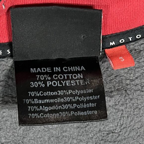 Victory Motorcycle Sweatshirt Mens S Gray Riding Zip Up Mock Neck Jacket - Picture 7 of 13